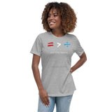 Women's relax fit DO THE MATH tee in light heather gray.
