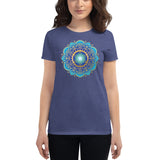 Star of David Flower, Heather Blue T'-shirt