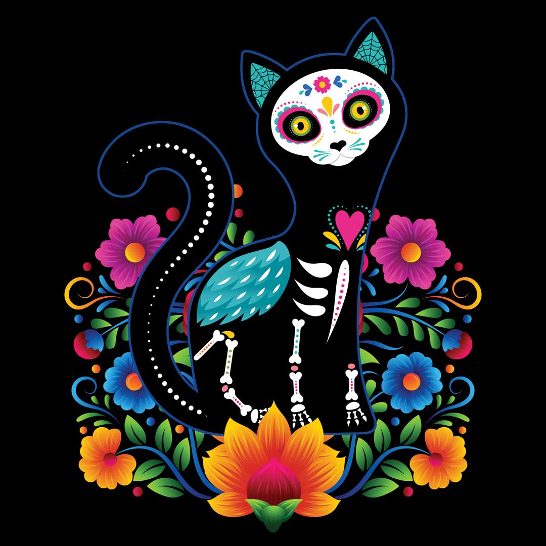 Gato de Día de Muertos