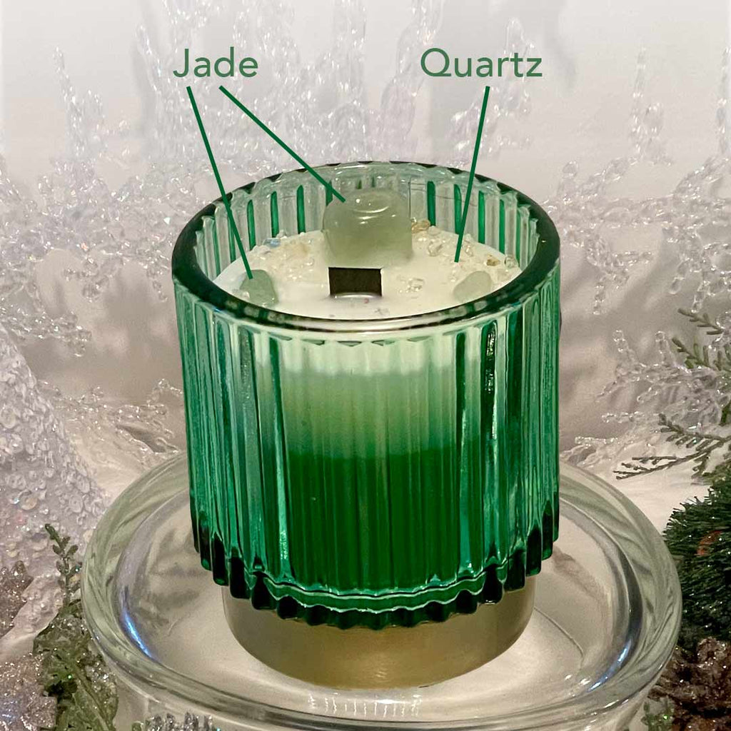 Alpine Snow on Pine Tree PROSPERITY Magick Candle