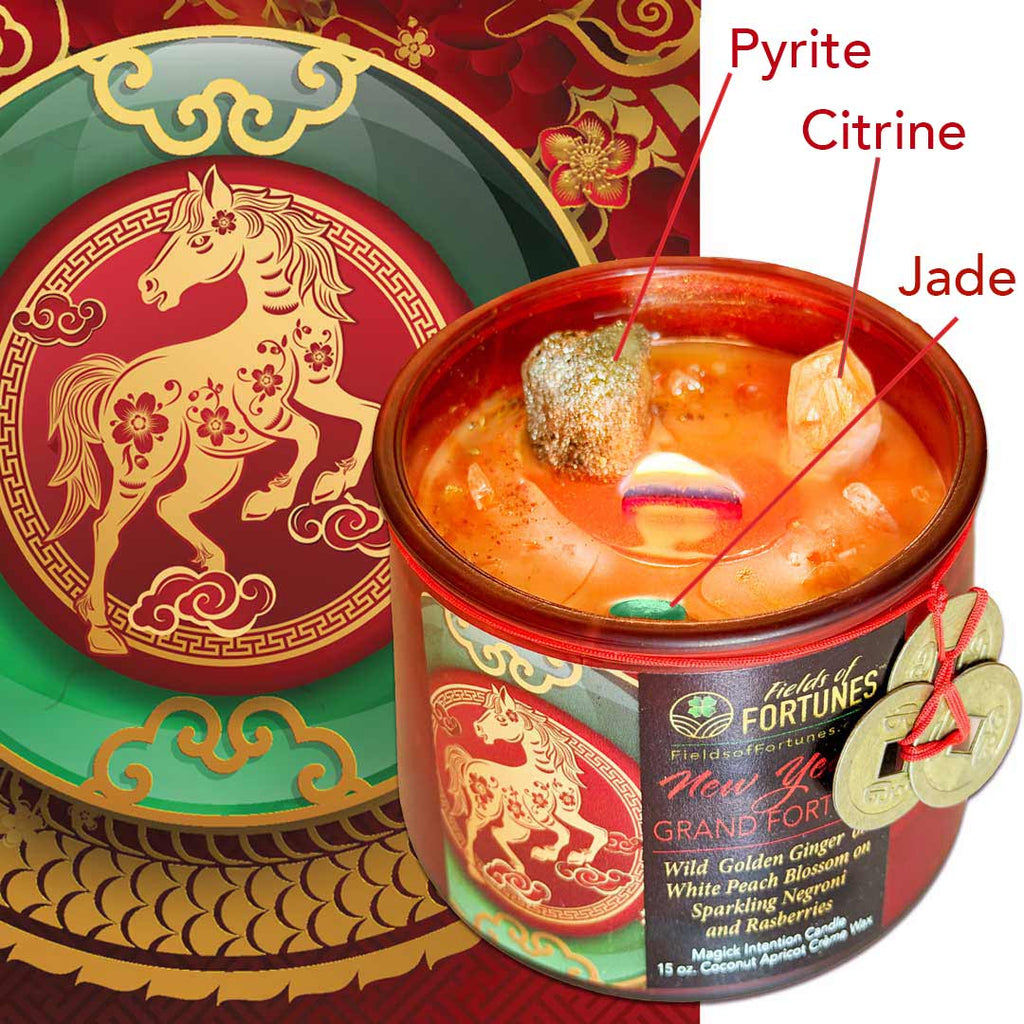 White Peach Blossom GRAND FORTUNE! Magick Candle