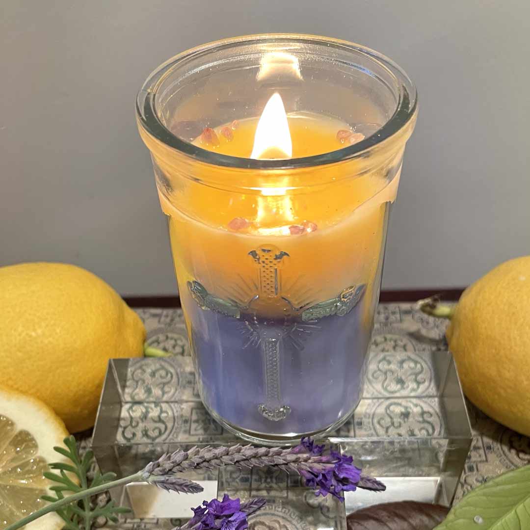 Lemon and Lavender BLESSINGS Magick Candle