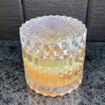 Peach Bellini MANY WISHES Magick Candle. Beautiful fancy vessel with lid. 