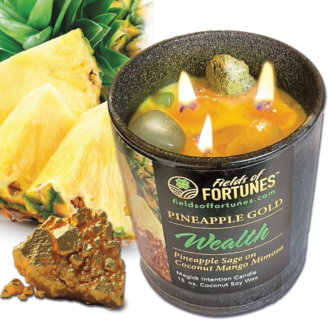 Pineapple Gold WEALTH Magick Candle