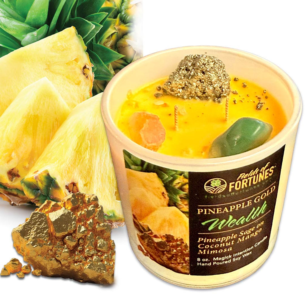Pineapple Gold WEALTH Magick Candle