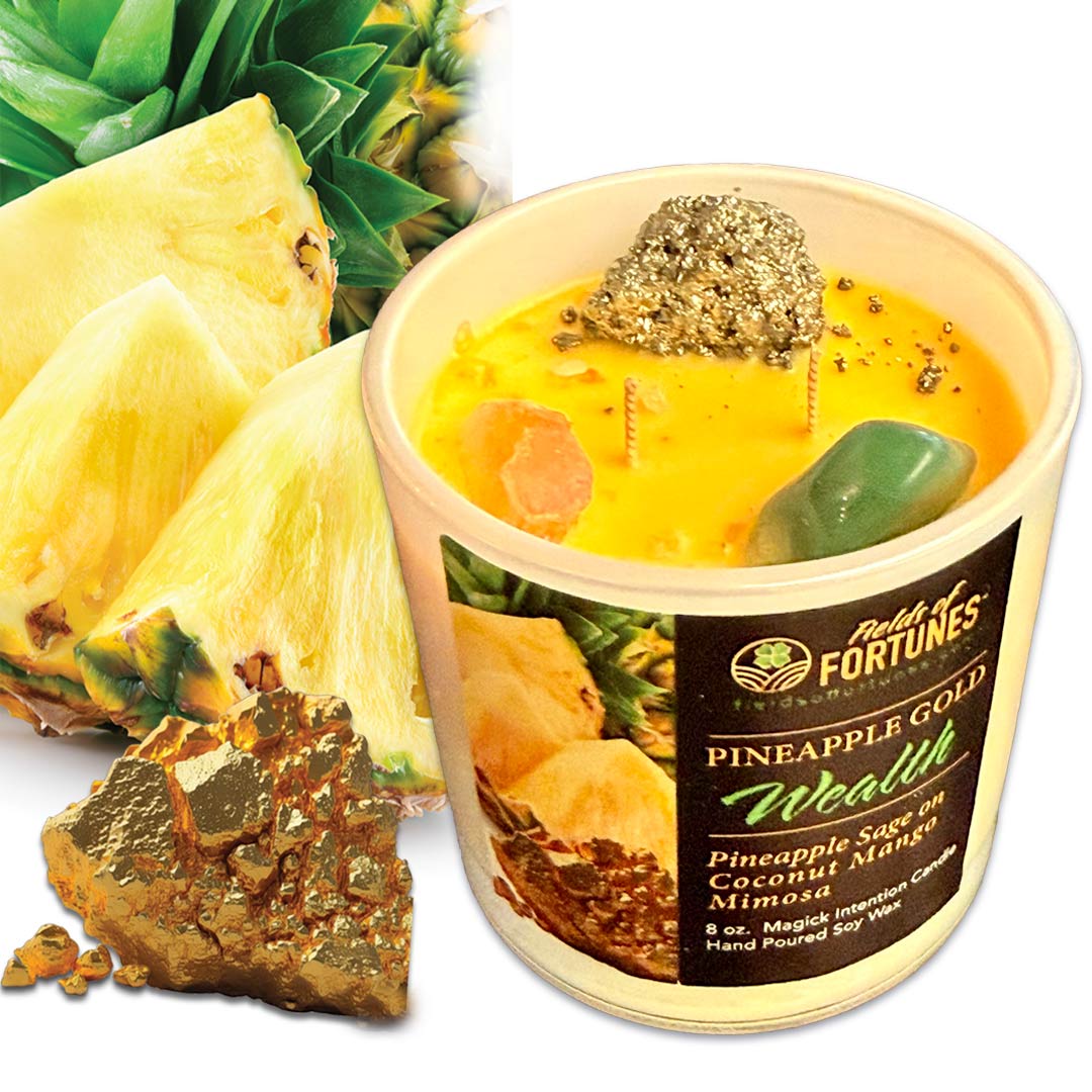 Pineapple Gold WEALTH Magick Candle