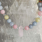 Beautiful Rainbow Morganite Necklace Set