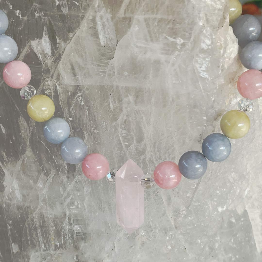 Beautiful Rainbow Morganite Necklace Set