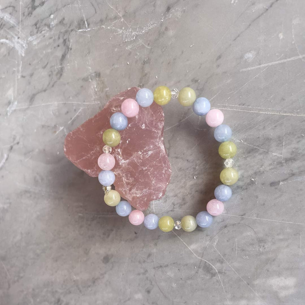 Beautiful Rainbow Morganite Necklace Set