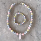Beautiful Rainbow Morganite Necklace Set