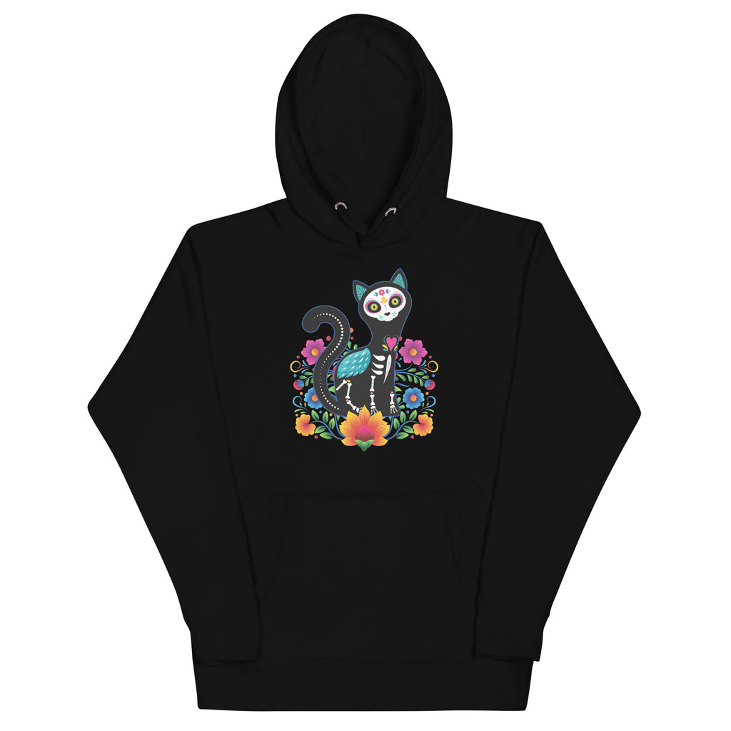 Gato de Día de Muertos Unisex Hoodie