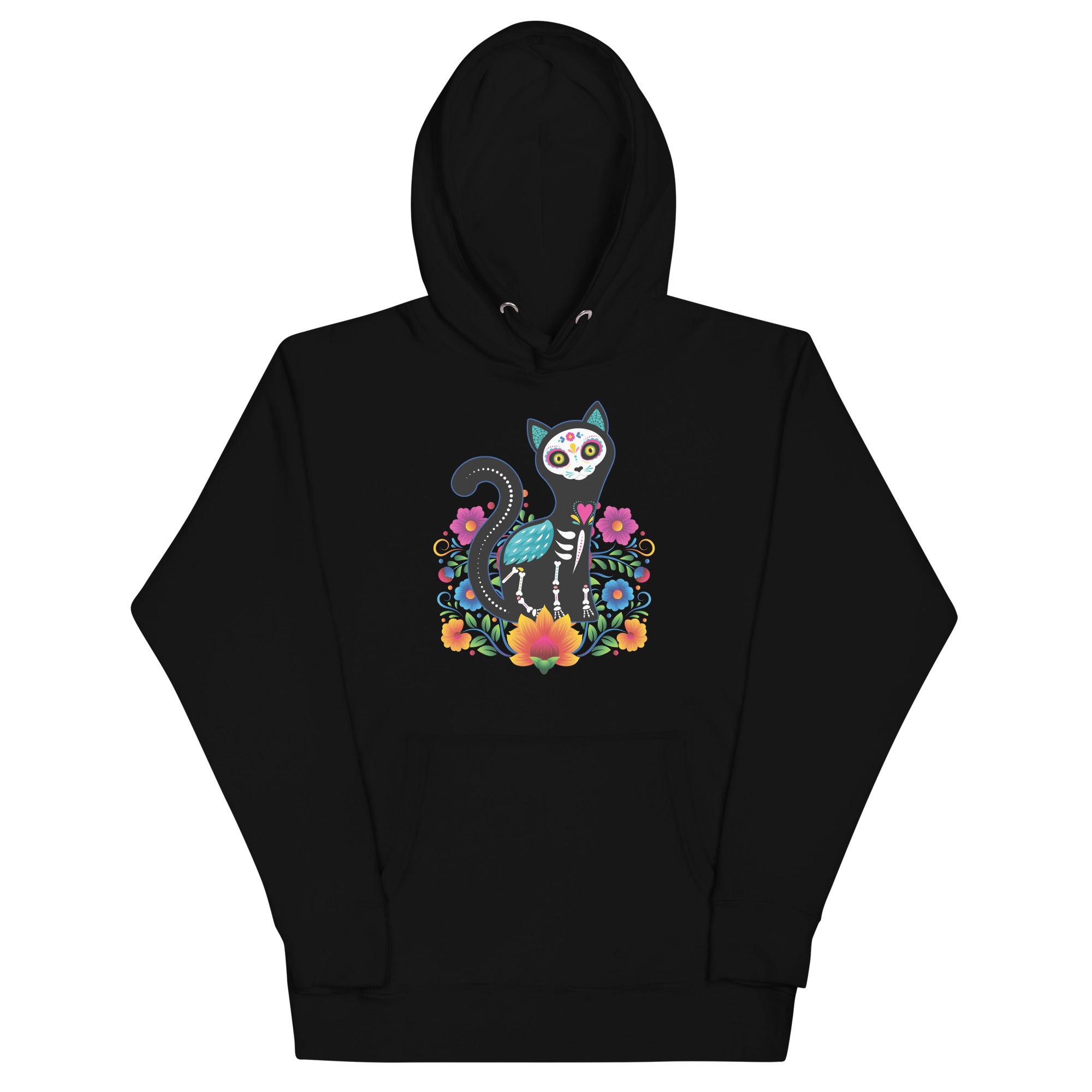 Gato de Día de Muertos Unisex Hoodie