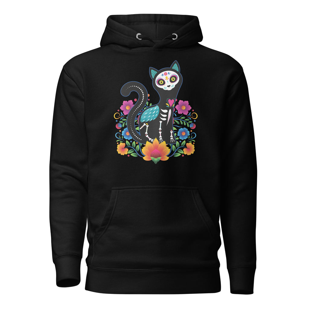 Gato de Día de Muertos Unisex Hoodie