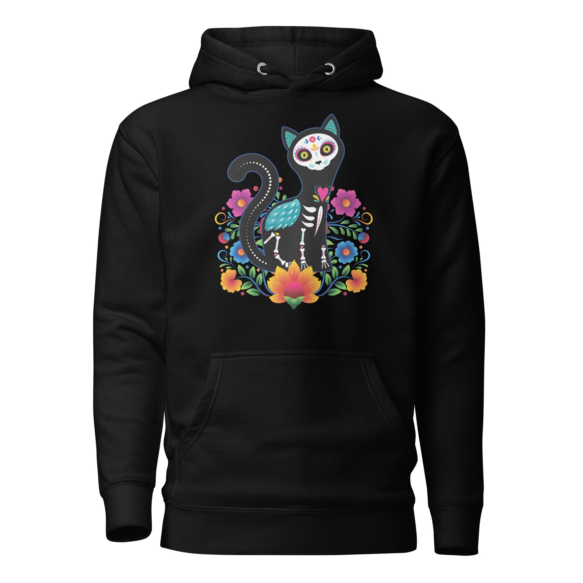 Gato de Día de Muertos Unisex Hoodie