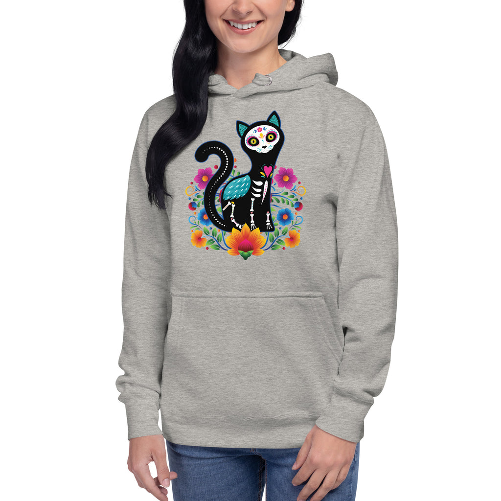 Gato de Día de Muertos Unisex Hoodie