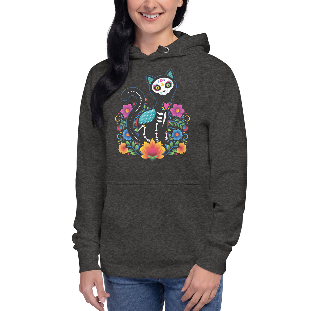 Gato de Día de Muertos Unisex Hoodie