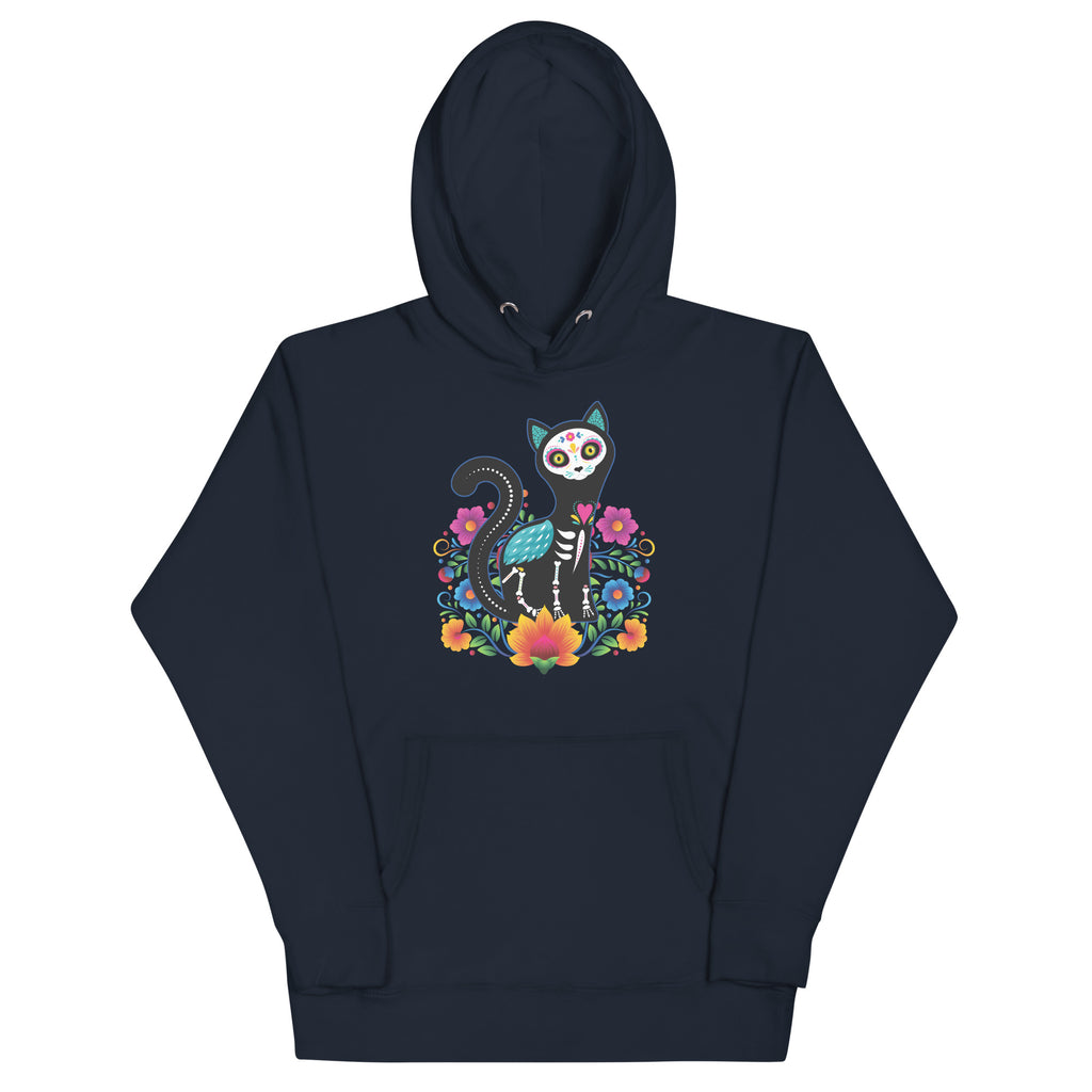 Gato de Día de Muertos Unisex Hoodie