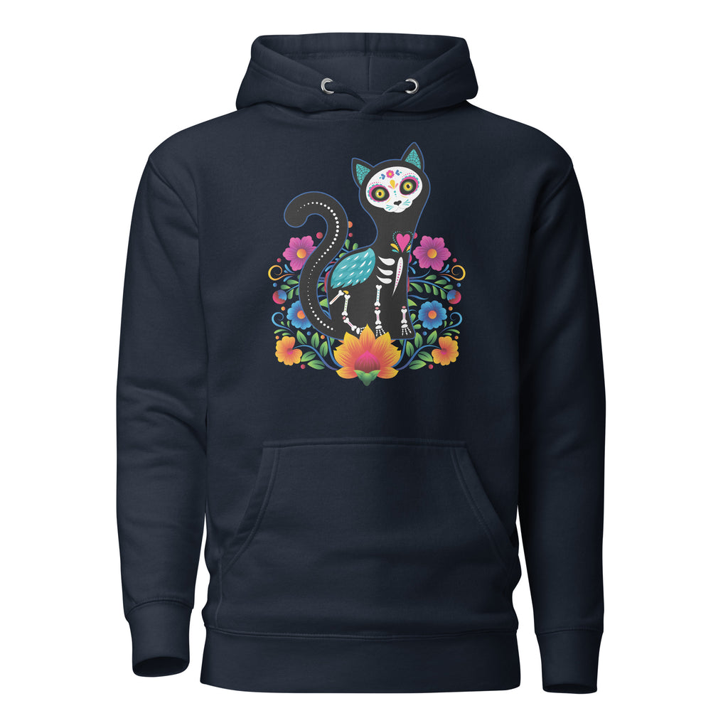 Gato de Día de Muertos Unisex Hoodie