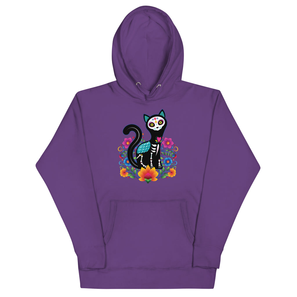 Gato de Día de Muertos Unisex Hoodie