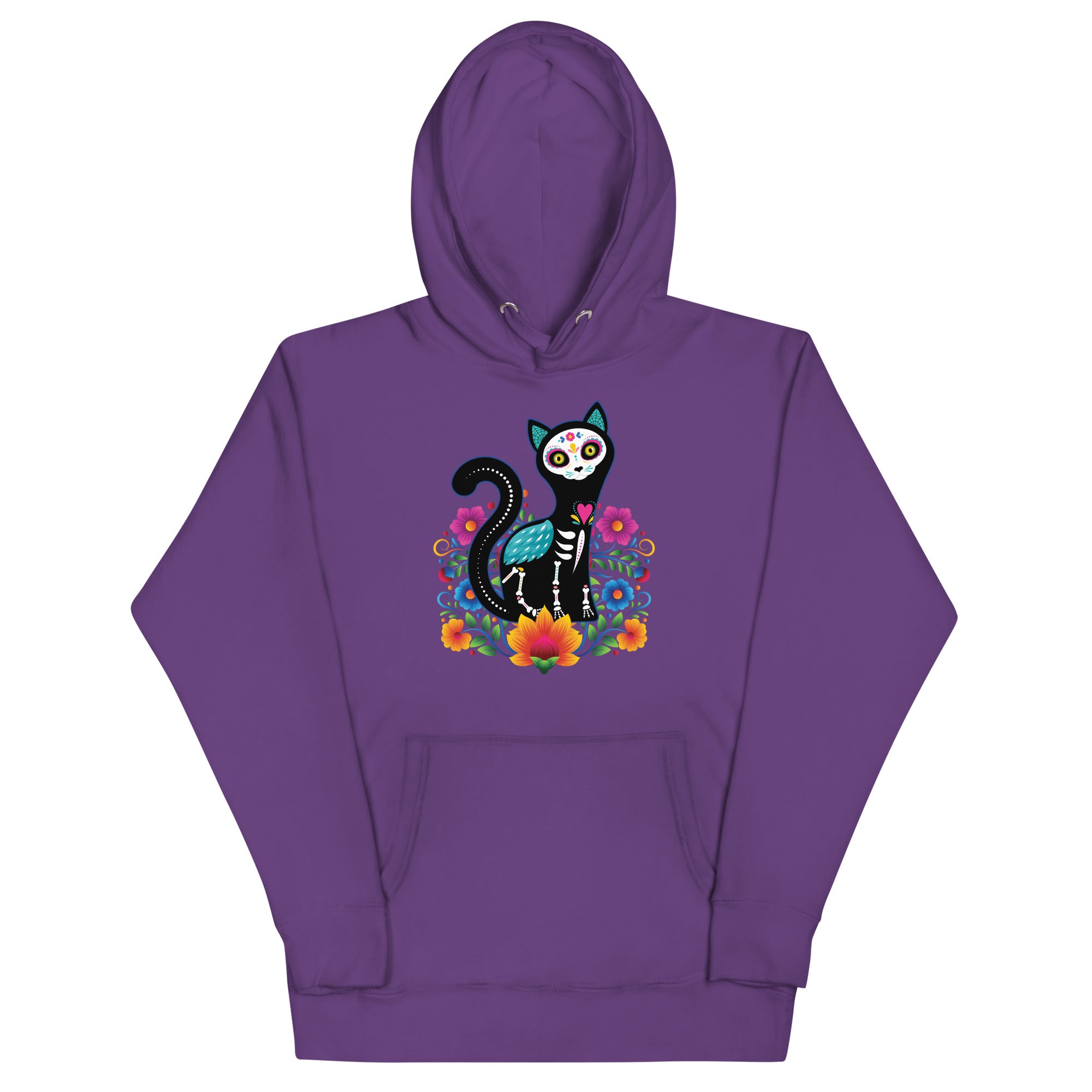 Gato de Día de Muertos Unisex Hoodie