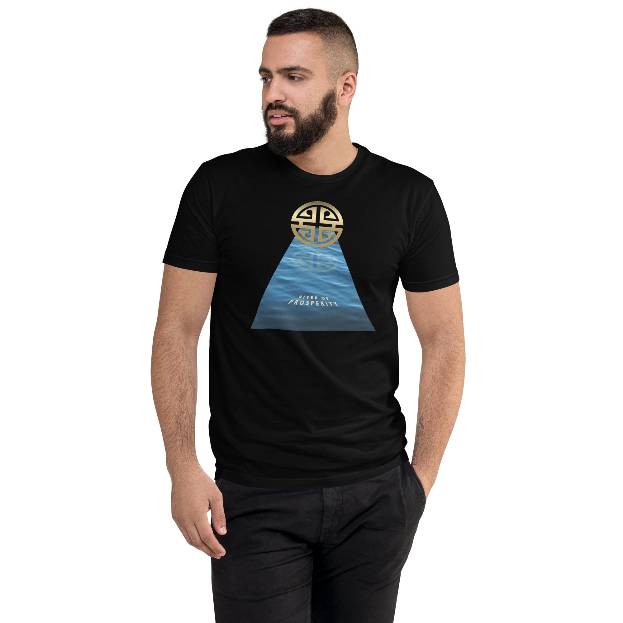 RIVER OF PROSPERITY Men's Short Sleeve Tee