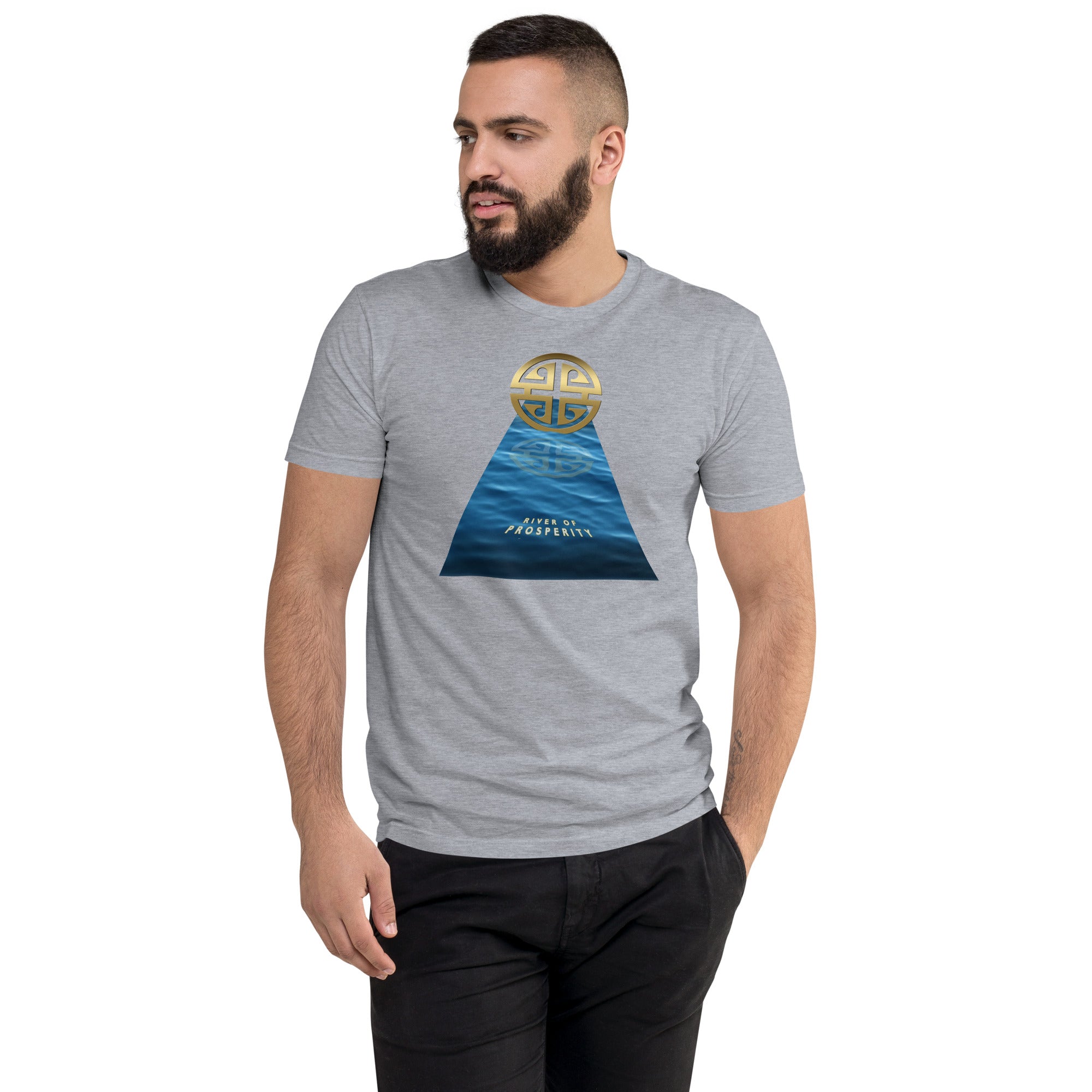 RIVER OF PROSPERITY Men's Short Sleeve Tee