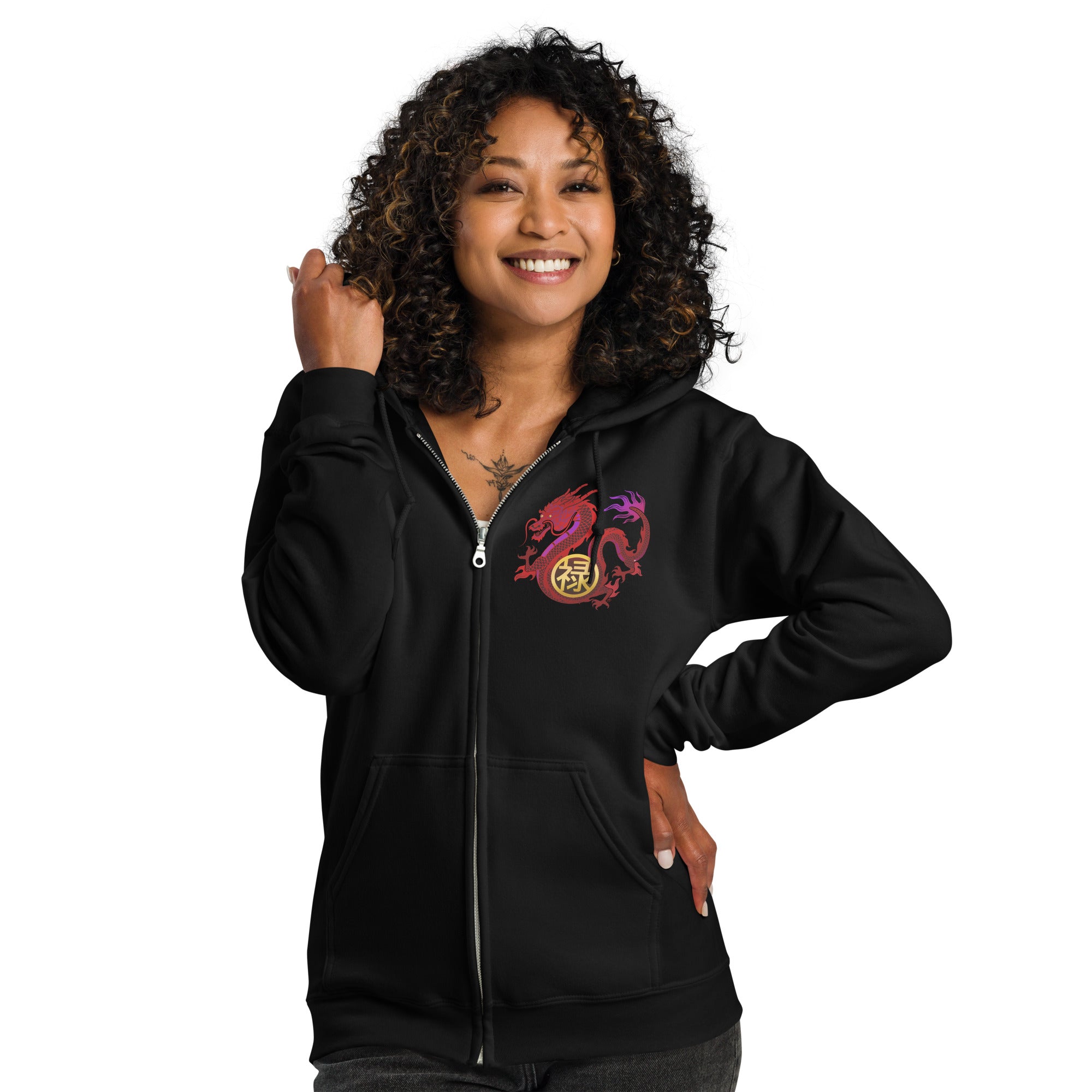 DRAGON OF WEALTH Unisex heavy blend zip hoodie
