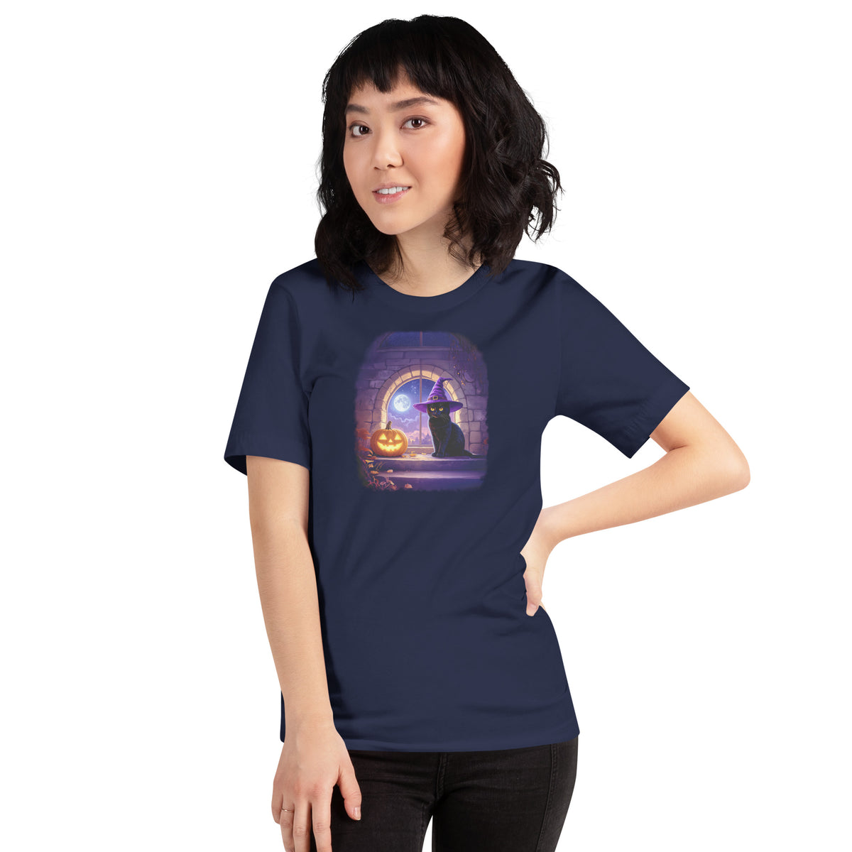 Wizard Kitten on All Hallows Eve - Unisex Tee