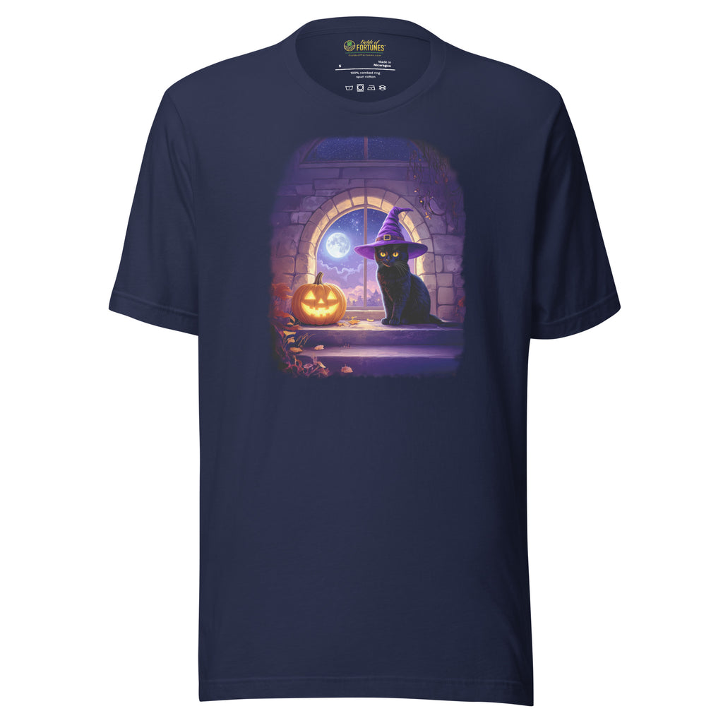 Wizard Kitten on All Hallows Eve - Unisex Tee
