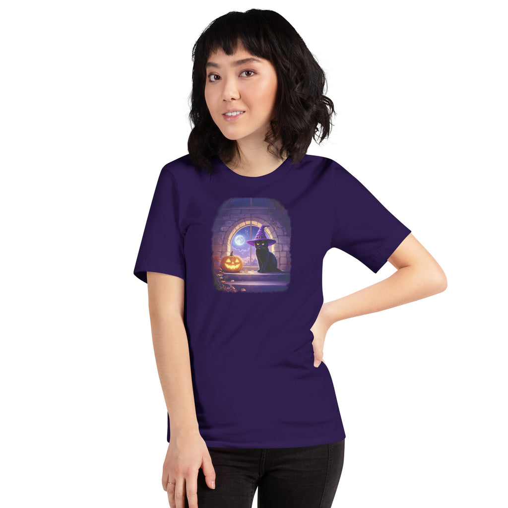 Wizard Kitten on All Hallows Eve - Unisex Tee