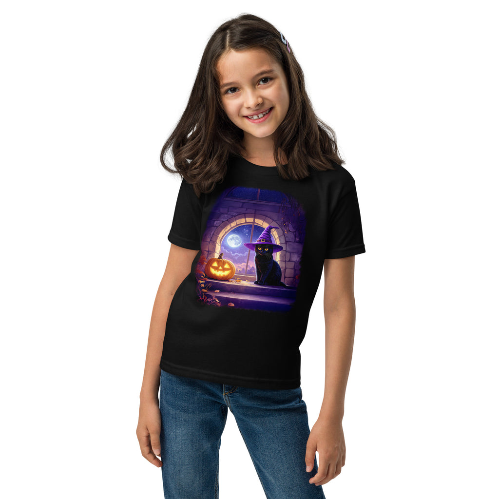 Wizard Kitten on All Hallows Eve - Youth Tee