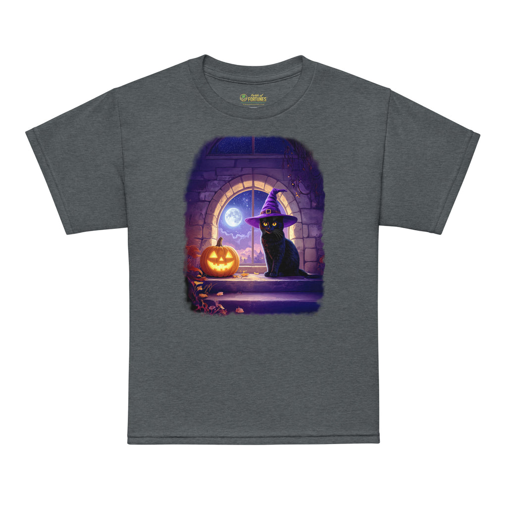 Wizard Kitten on All Hallows Eve - Youth Tee