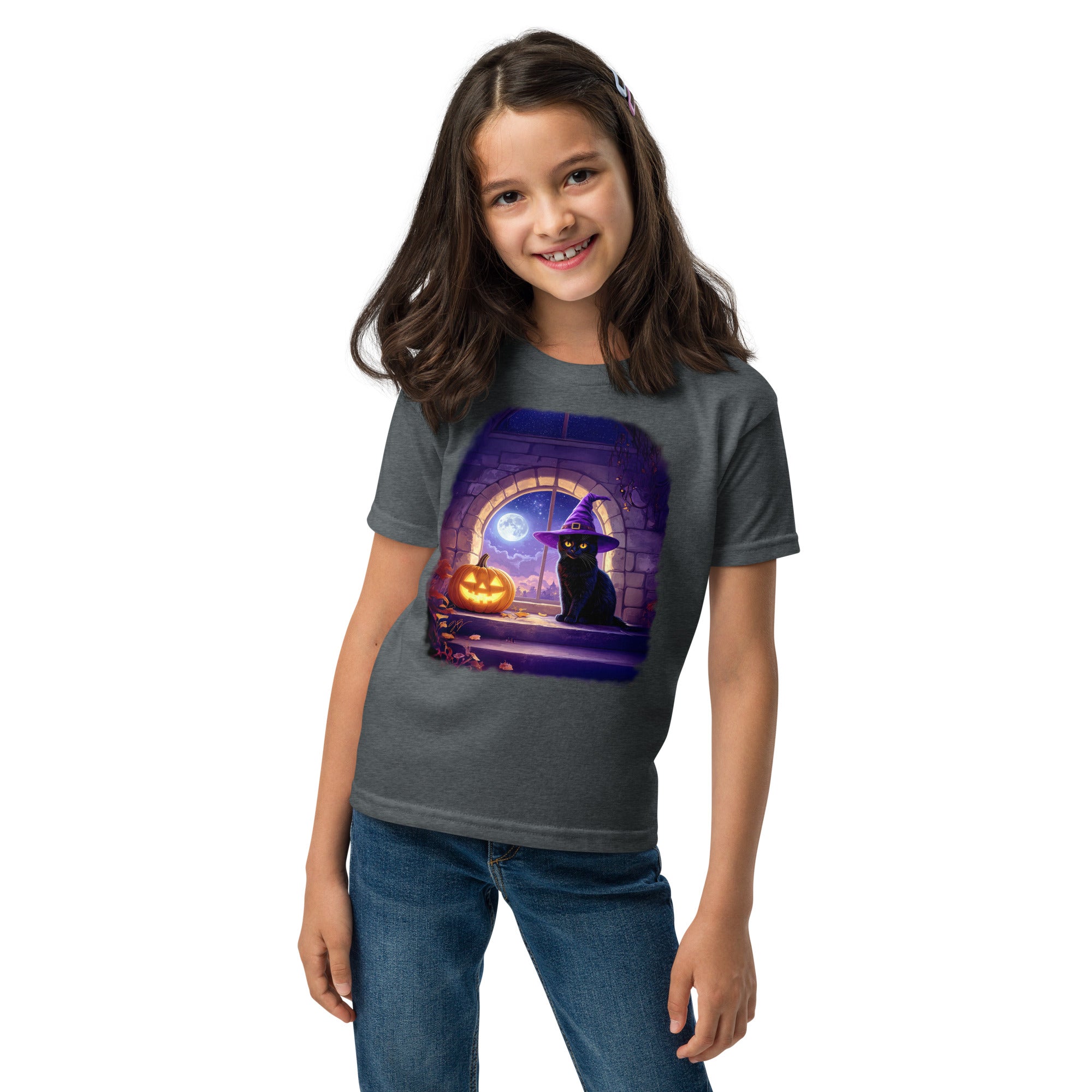 Wizard Kitten on All Hallows Eve - Youth Tee