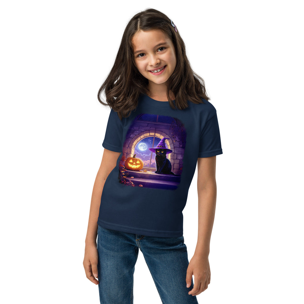 Wizard Kitten on All Hallows Eve - Youth Tee