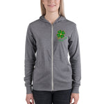 Grey Triblend Lucky Day Zipper Lightweight Hoodie