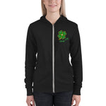 Solid Black Triblend Lucky Day Light Weight Zipper Hoodie