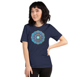 Star of David Flower, Navy T-shirt