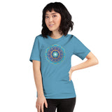 Star of David Flower, Ocean Blue Tee